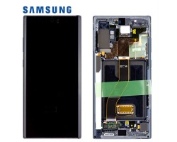 Előlap Samsung Galaxy Note 10 Plus (SM-N975F) keret + LCD kijelző (érintőkijelző) GH82-20838C ezüst